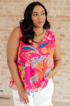 Love Me Like You Do Floral Sleeveless Blouse (Online Exclusive) - Uptown Boutique Ramona