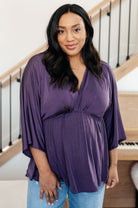 Love On The Line V - Neck Peplum Blouse (Online Exclusive) - Uptown Boutique Ramona