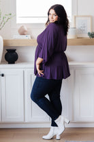 Love On The Line V - Neck Peplum Blouse (Online Exclusive) - Uptown Boutique Ramona