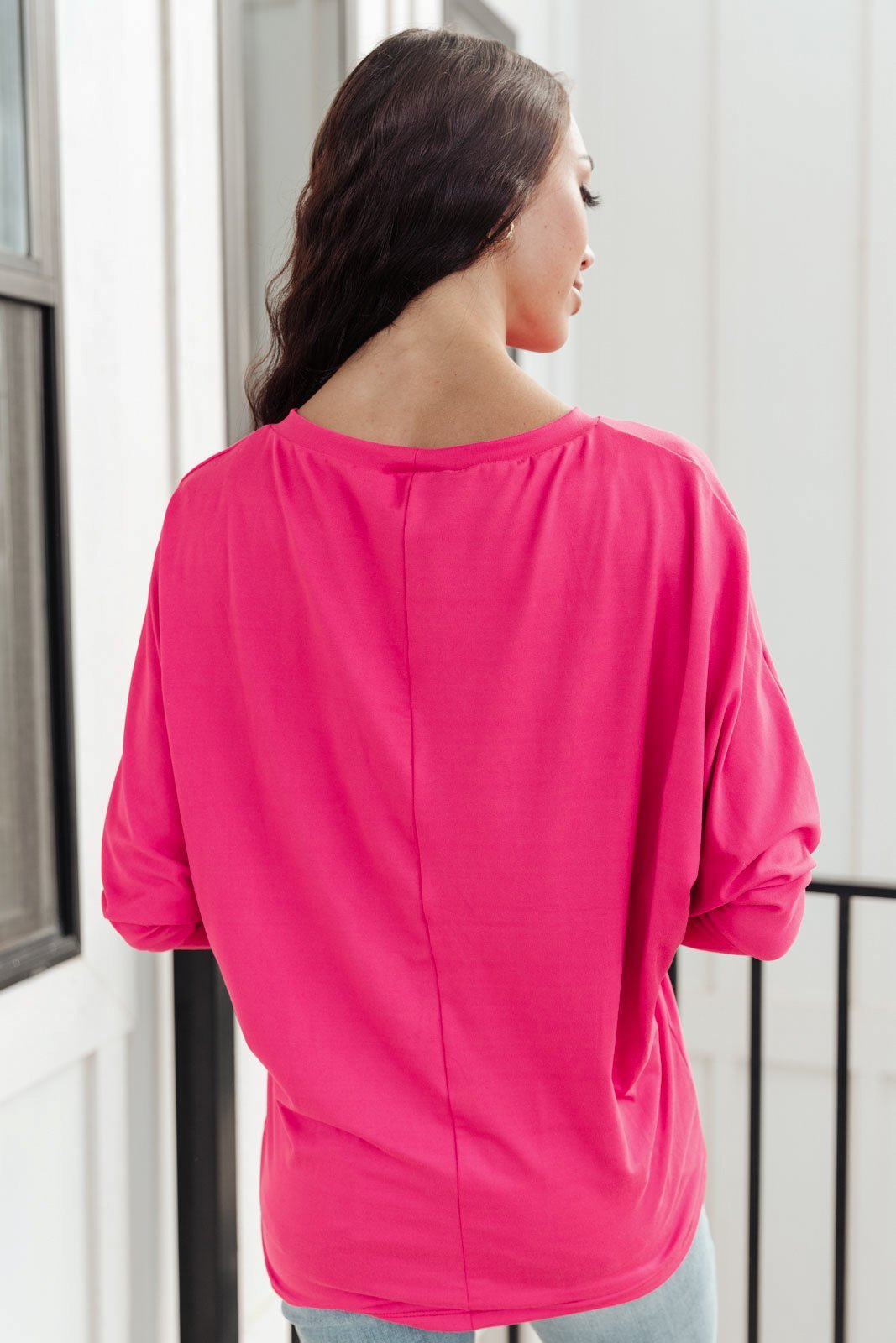 Lovely Ladder V Neck Top in Pink (Online Exclusive) - Uptown Boutique Ramona