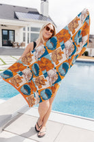 Luxury Beach Towel in Block Floral - Uptown Boutique Ramona