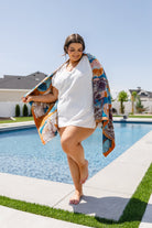 Luxury Beach Towel in Block Floral - Uptown Boutique Ramona