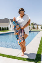 Luxury Beach Towel in Block Floral - Uptown Boutique Ramona