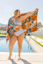 Luxury Beach Towel in Block Floral - Uptown Boutique Ramona