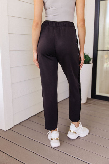 Lysa Satin Stripe Joggers (Online Exclusive) - Uptown Boutique Ramona