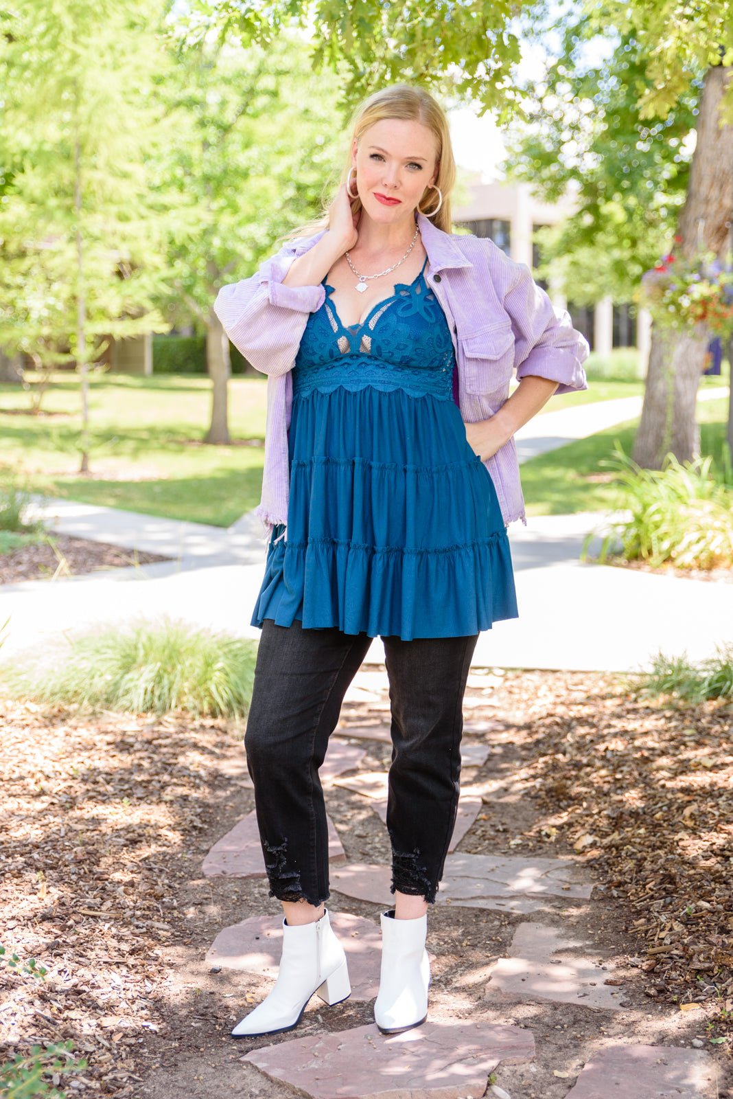 Magic Touch Tank in Teal (Online Exclusive) - Uptown Boutique Ramona