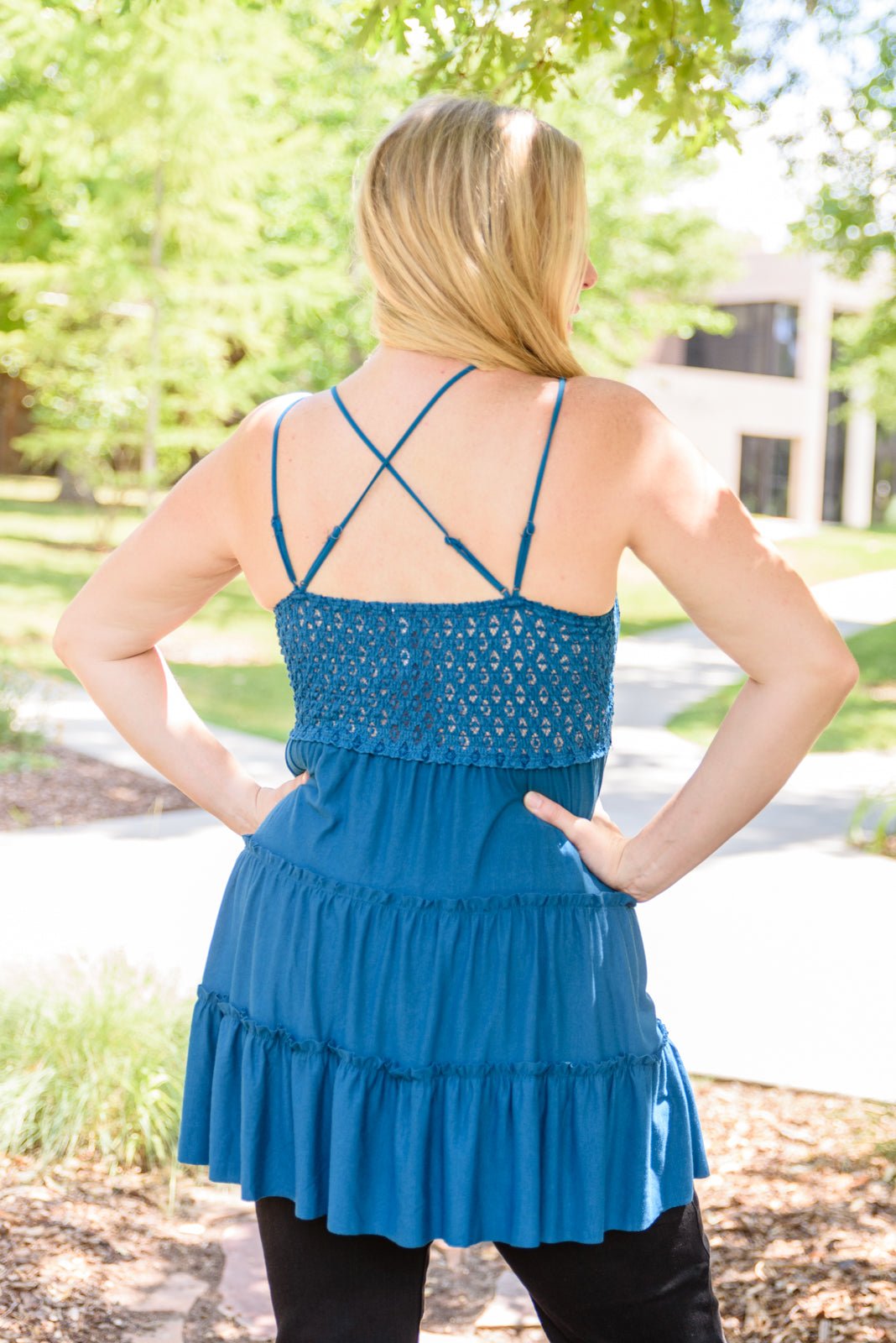 Magic Touch Tank in Teal (Online Exclusive) - Uptown Boutique Ramona