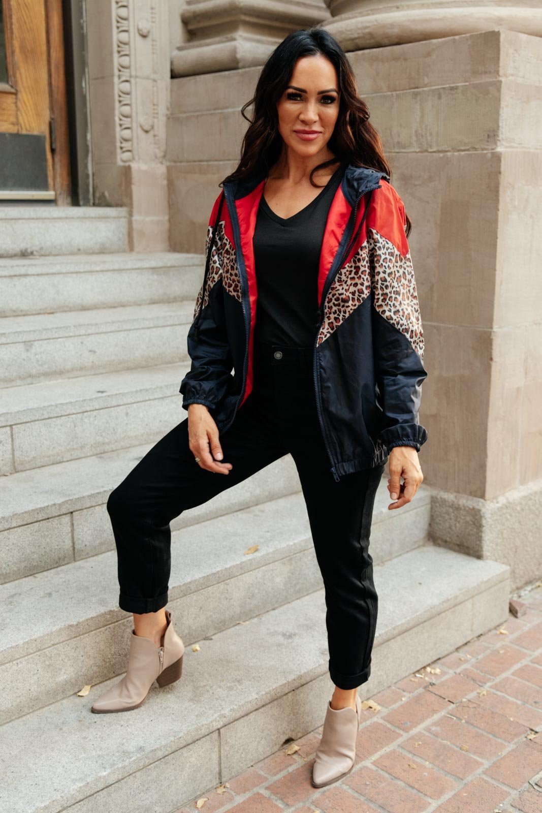 Make Your Move Windbreaker in Navy (Online Exclusive) - Uptown Boutique Ramona