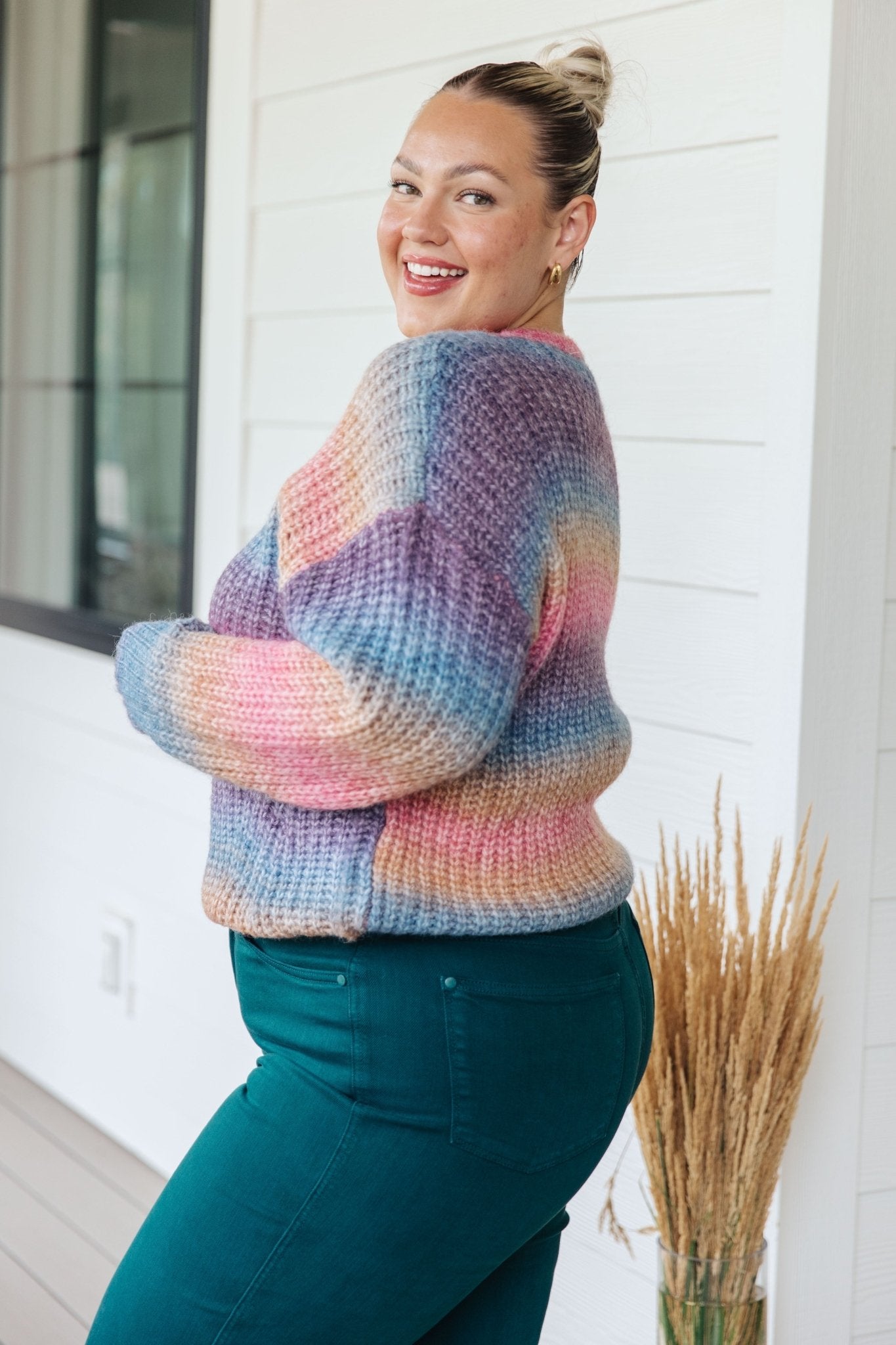 Make Your Own Kind of Music Rainbow Sweater (Online Exclusive) - Uptown Boutique Ramona