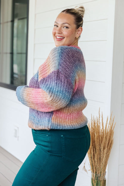 Make Your Own Kind of Music Rainbow Sweater (Online Exclusive) - Uptown Boutique Ramona