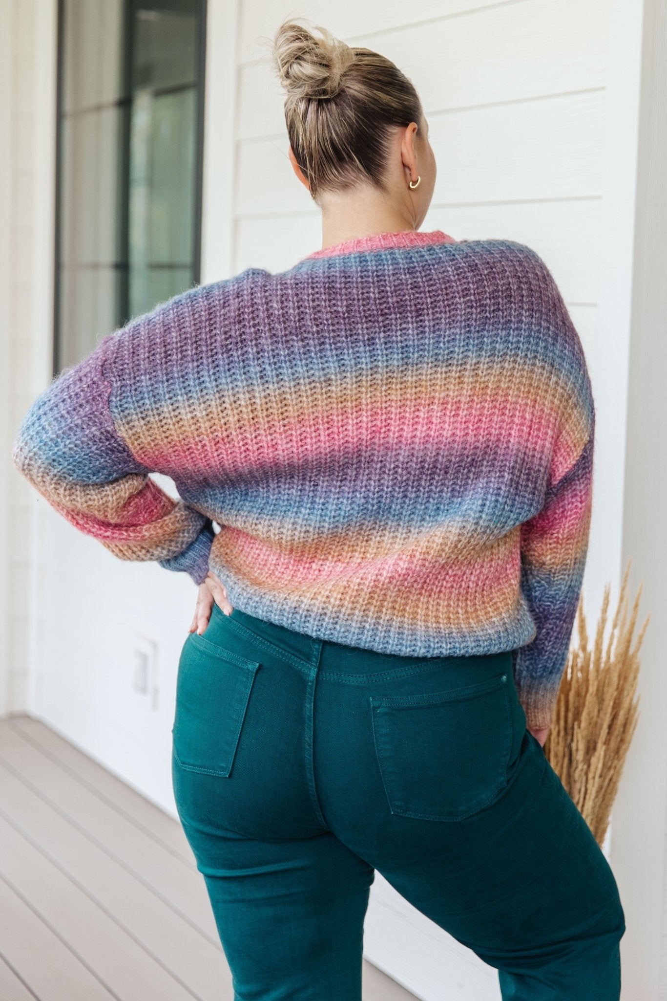 Make Your Own Kind of Music Rainbow Sweater (Online Exclusive) - Uptown Boutique Ramona