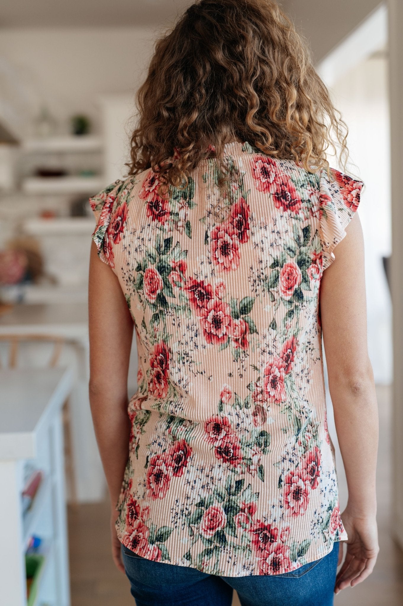 Making Me Blush Floral Top - Uptown Boutique Ramona