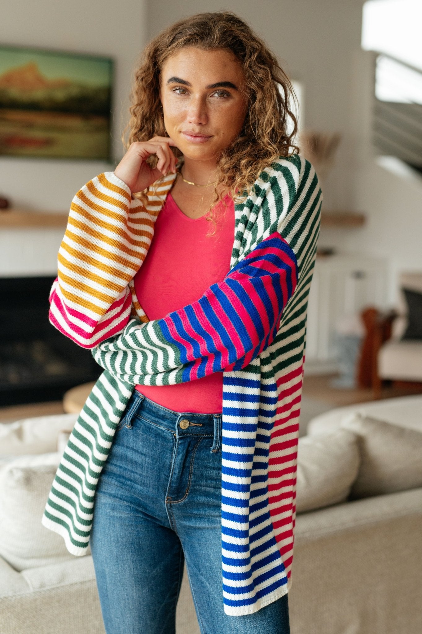 Marquee Lights Striped Cardigan (Online Exclusive) - Uptown Boutique Ramona