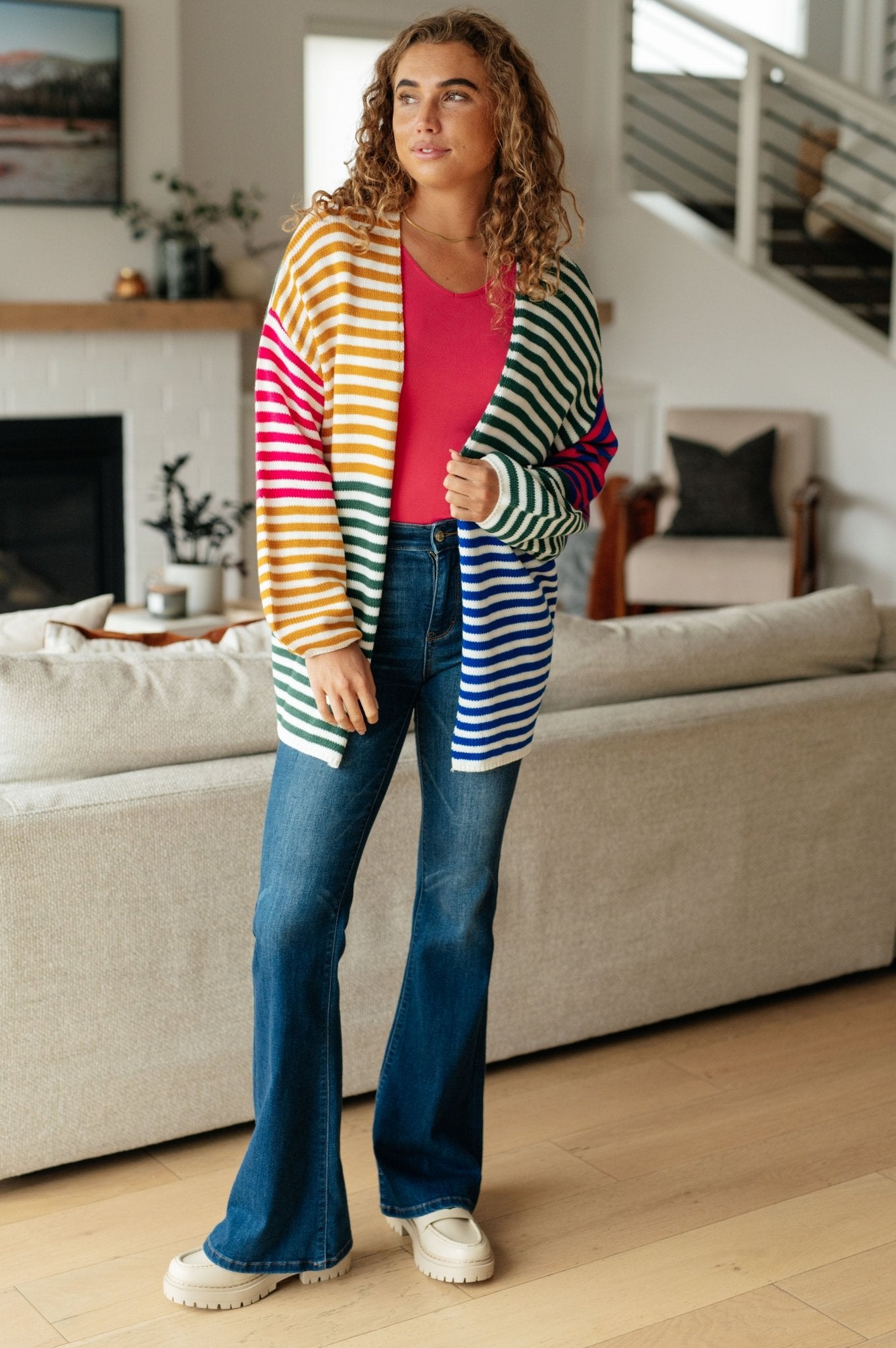 Marquee Lights Striped Cardigan (Online Exclusive) - Uptown Boutique Ramona