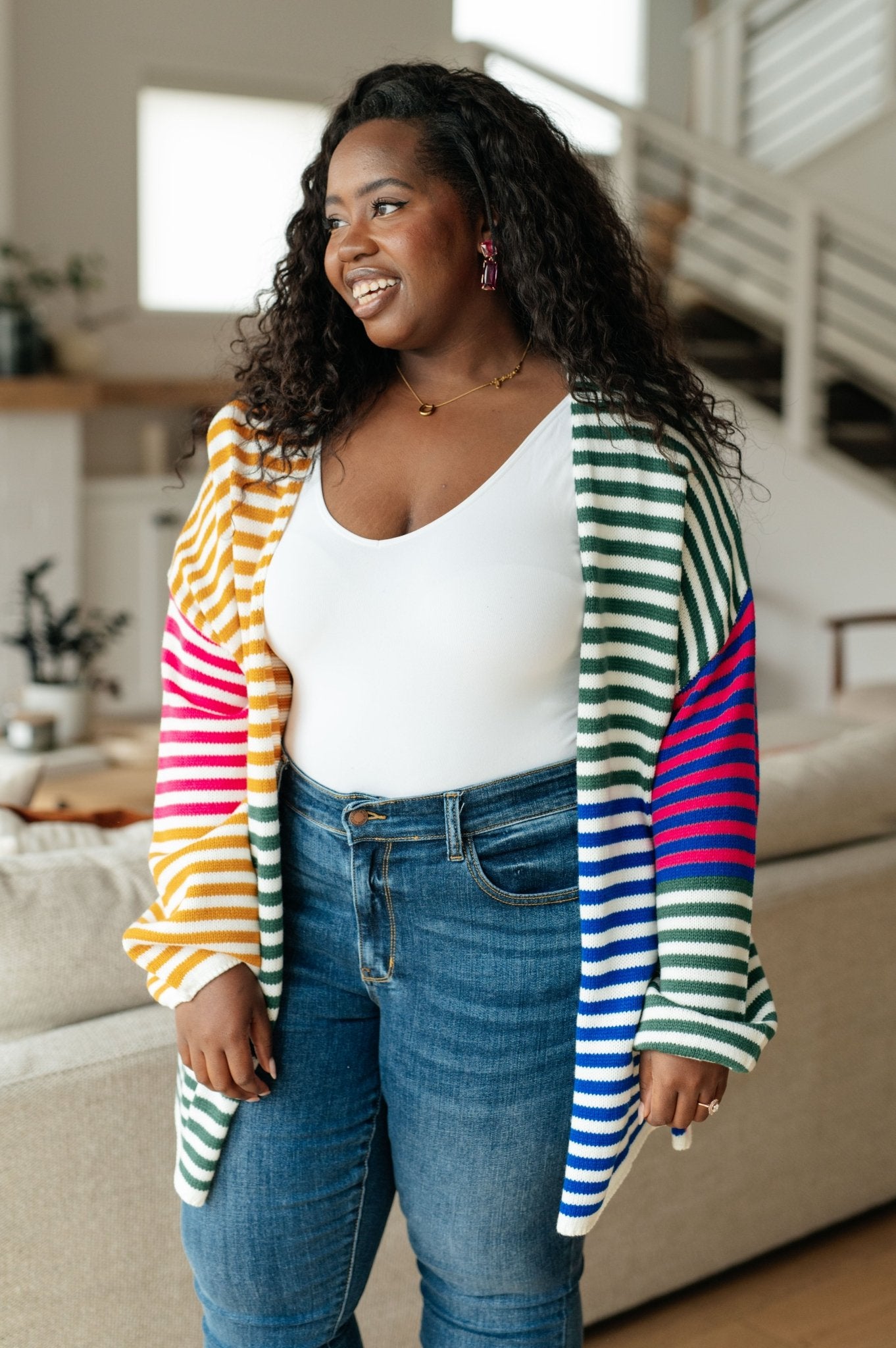 Marquee Lights Striped Cardigan (Online Exclusive) - Uptown Boutique Ramona