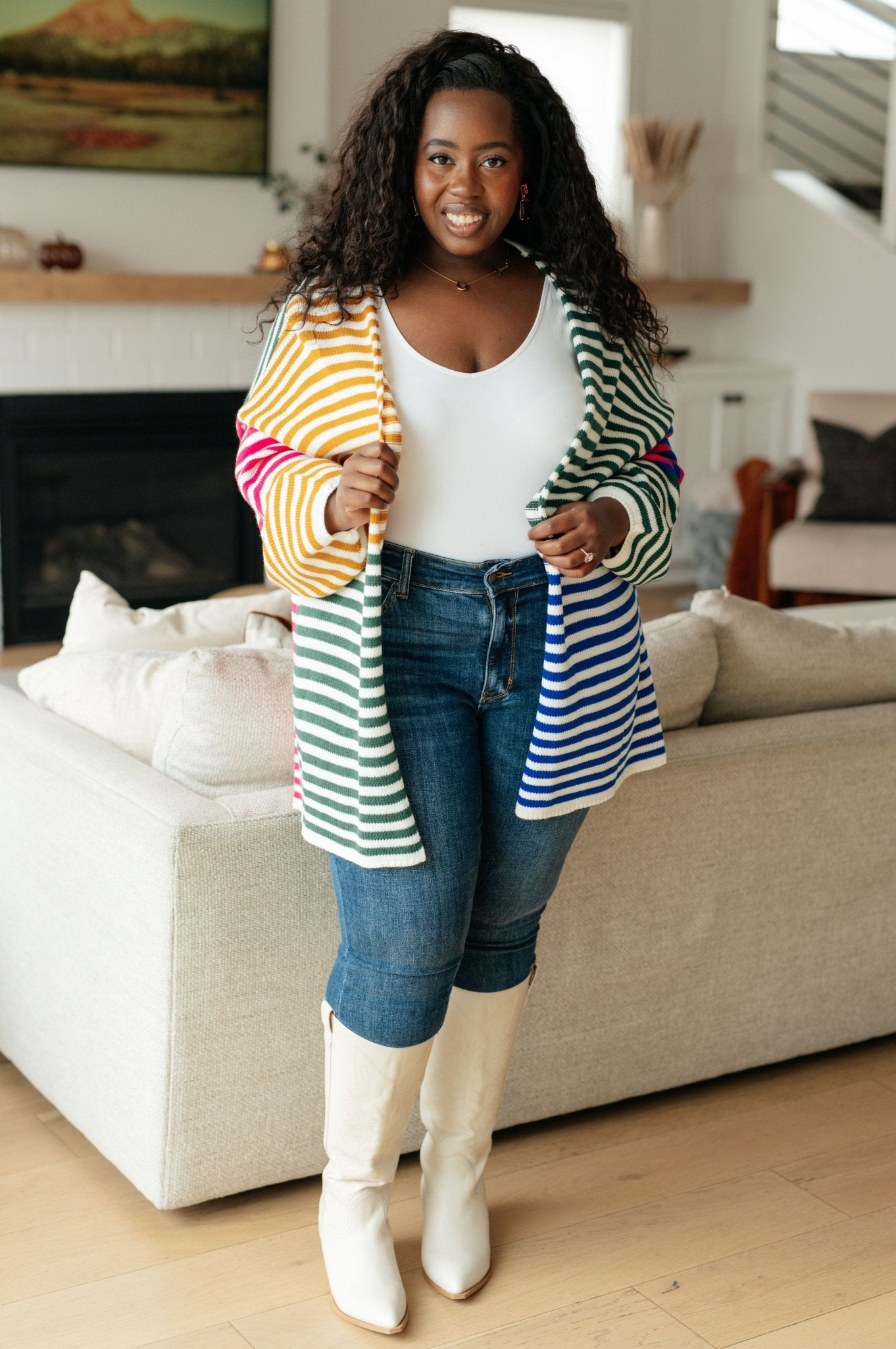 Marquee Lights Striped Cardigan (Online Exclusive) - Uptown Boutique Ramona