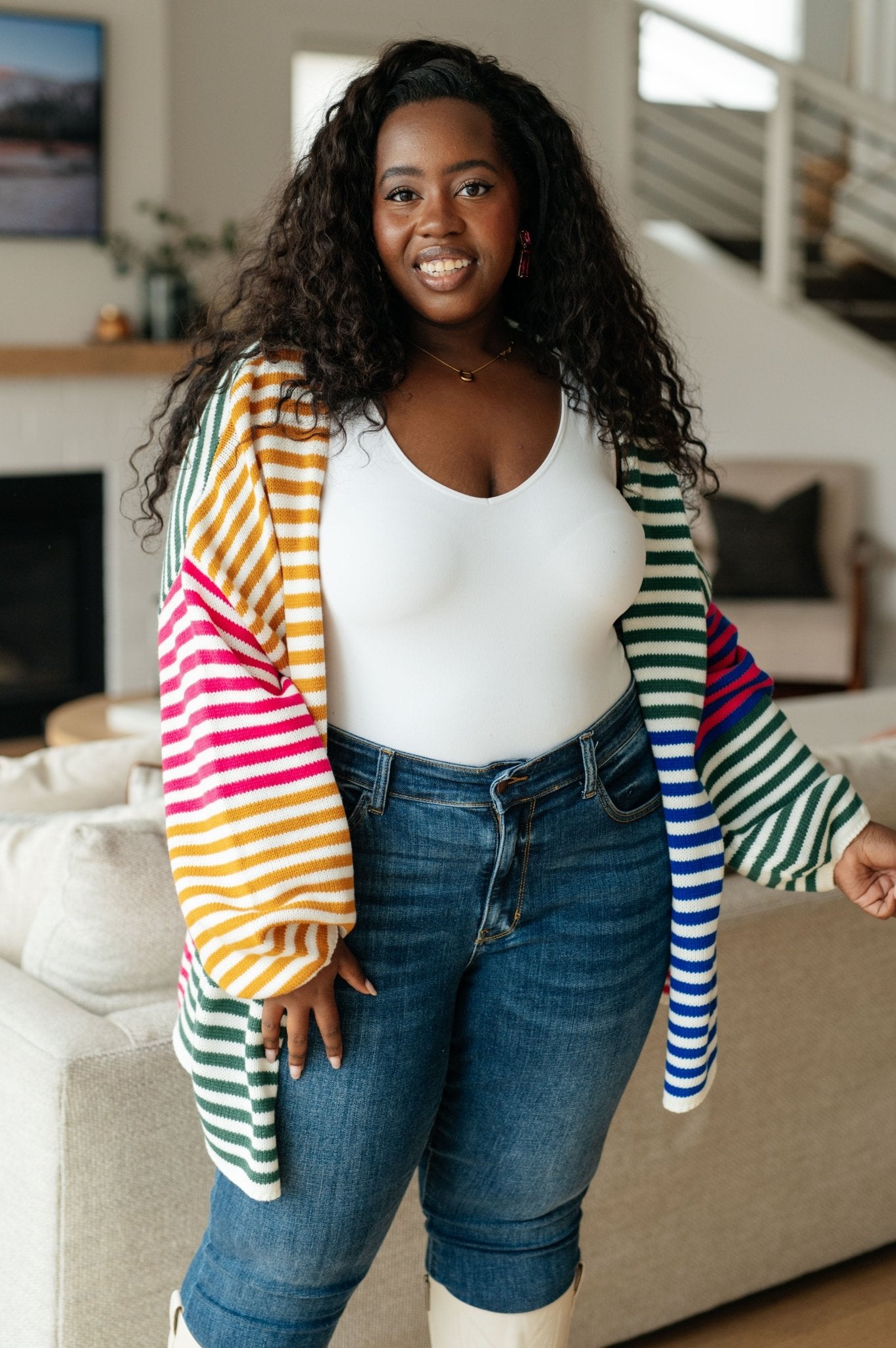 Marquee Lights Striped Cardigan (Online Exclusive) - Uptown Boutique Ramona