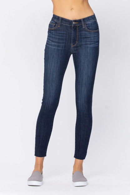 Mary Raw Hem Skinny Jeans - Uptown Boutique Ramona