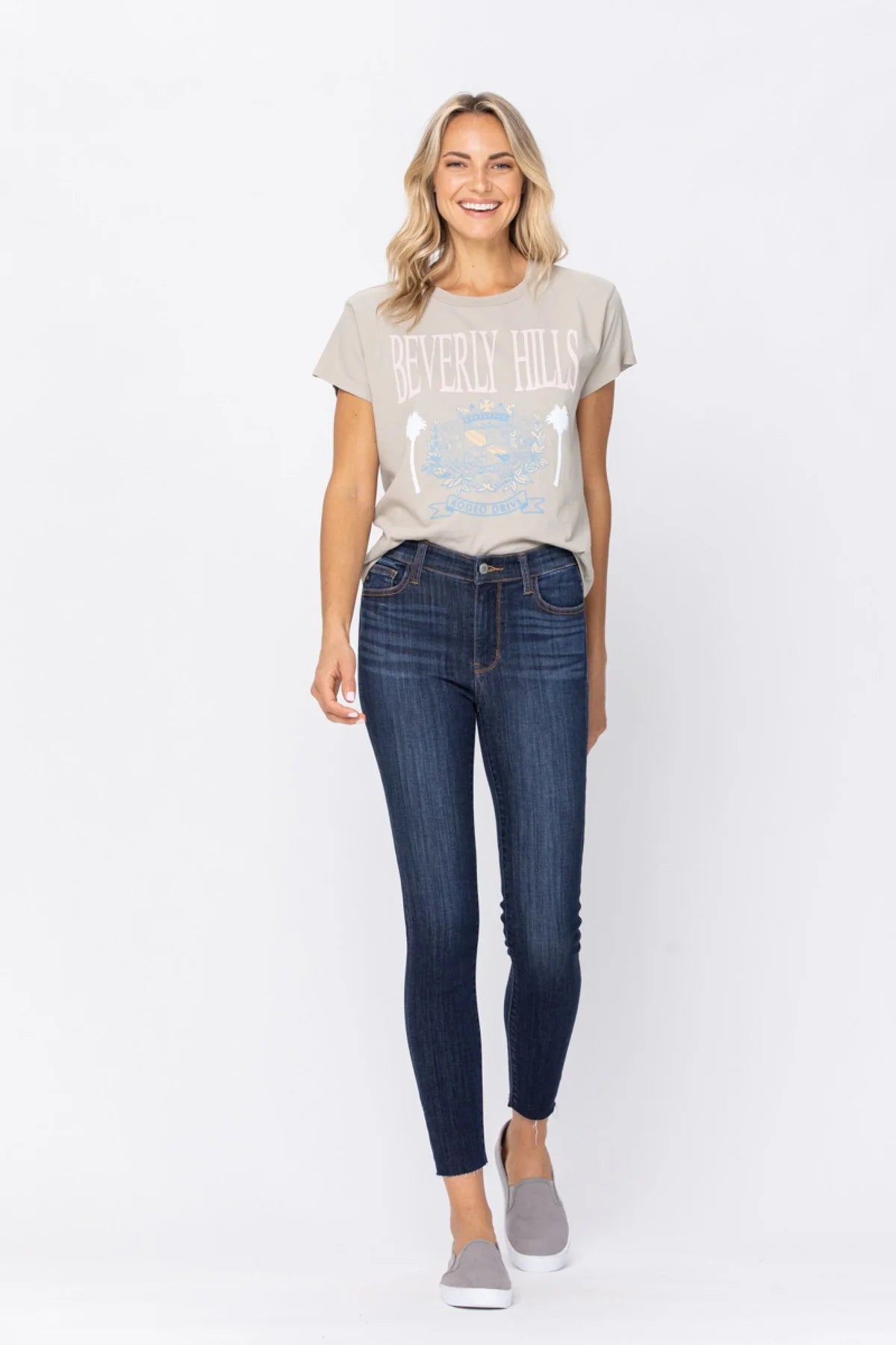 Mary Raw Hem Skinny Jeans - Uptown Boutique Ramona