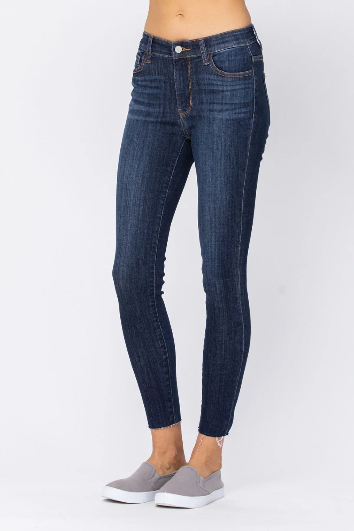 Mary Raw Hem Skinny Jeans - Uptown Boutique Ramona