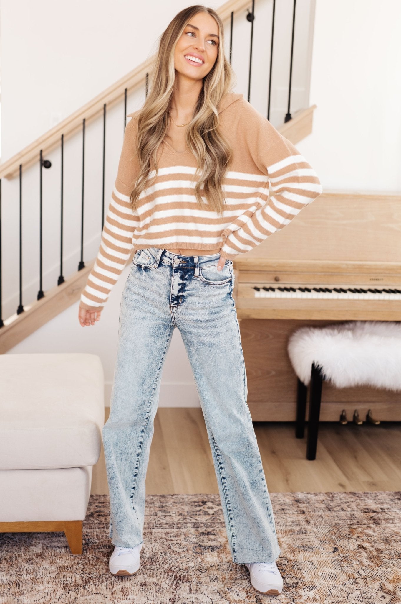 Memorable Moment Striped Sweater (Online Exclusive) - Uptown Boutique Ramona