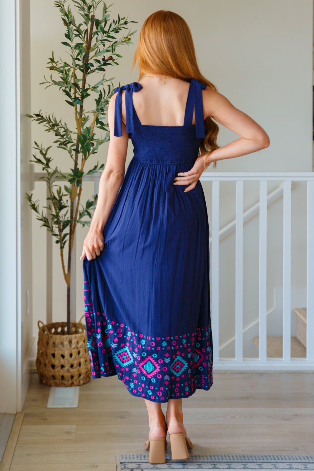 Midnight Magic Embroidered Maxi Dress - Uptown Boutique Ramona