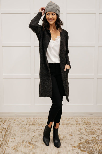 Mila Cardigan in Charcoal (Online Exclusive) - Uptown Boutique Ramona