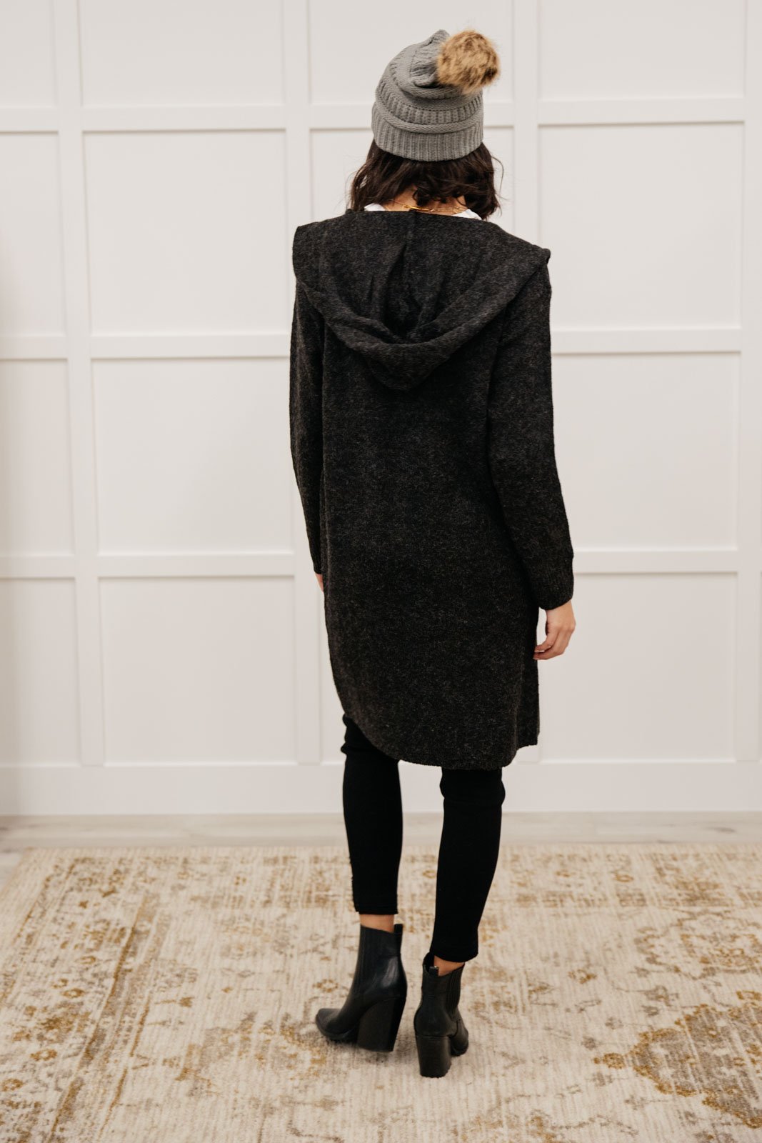 Mila Cardigan in Charcoal (Online Exclusive) - Uptown Boutique Ramona