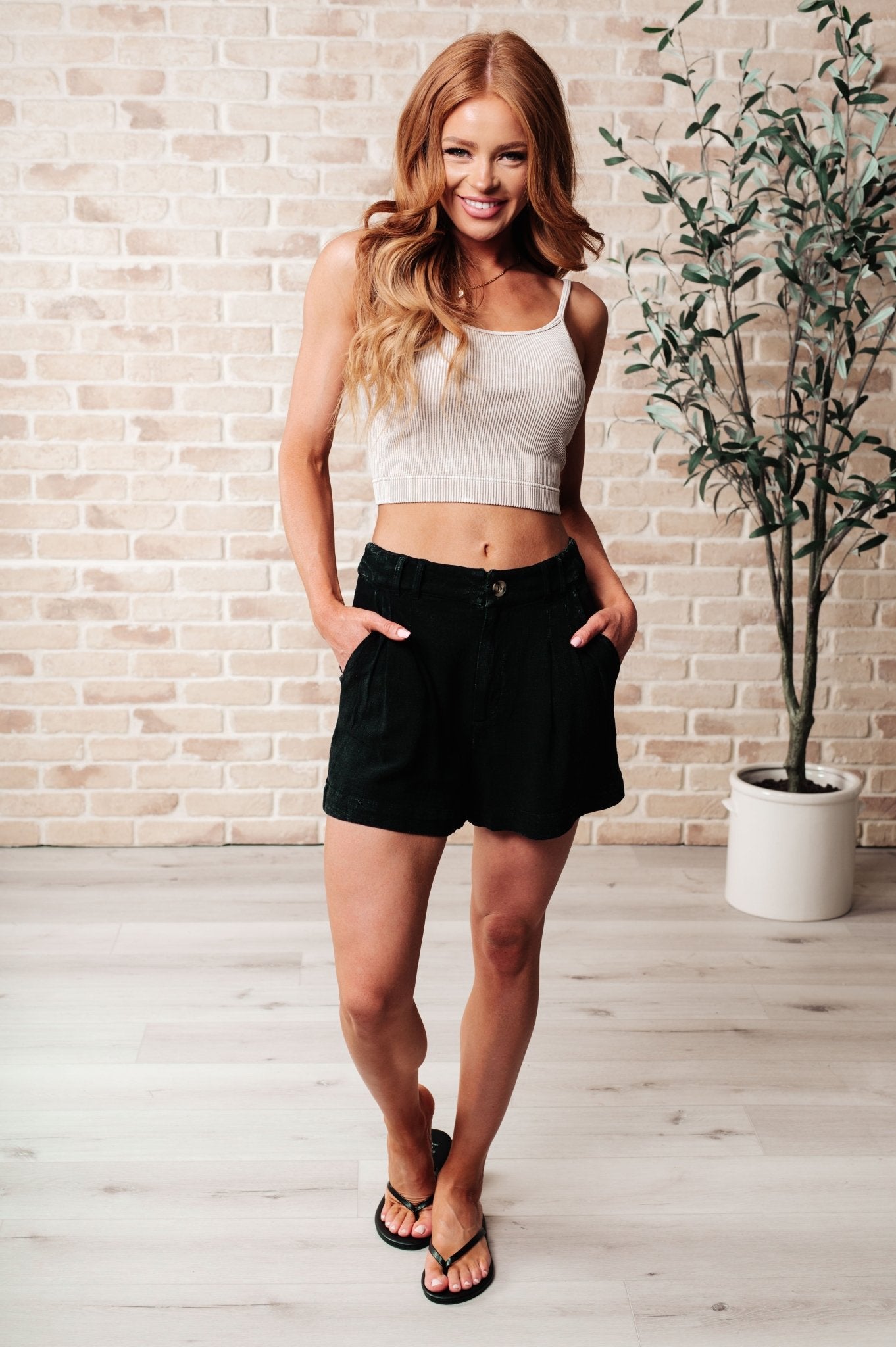 Mind Over Matter Pleated Shorts in Black (Online Exclusive) - Uptown Boutique Ramona