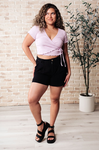 Mind Over Matter Pleated Shorts in Black (Online Exclusive) - Uptown Boutique Ramona