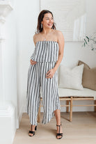 Modern Stripes Sleeveless Jumpsuit (Online Exclusive) - Uptown Boutique Ramona