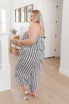 Modern Stripes Sleeveless Jumpsuit (Online Exclusive) - Uptown Boutique Ramona