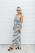 Modern Stripes Sleeveless Jumpsuit (Online Exclusive) - Uptown Boutique Ramona