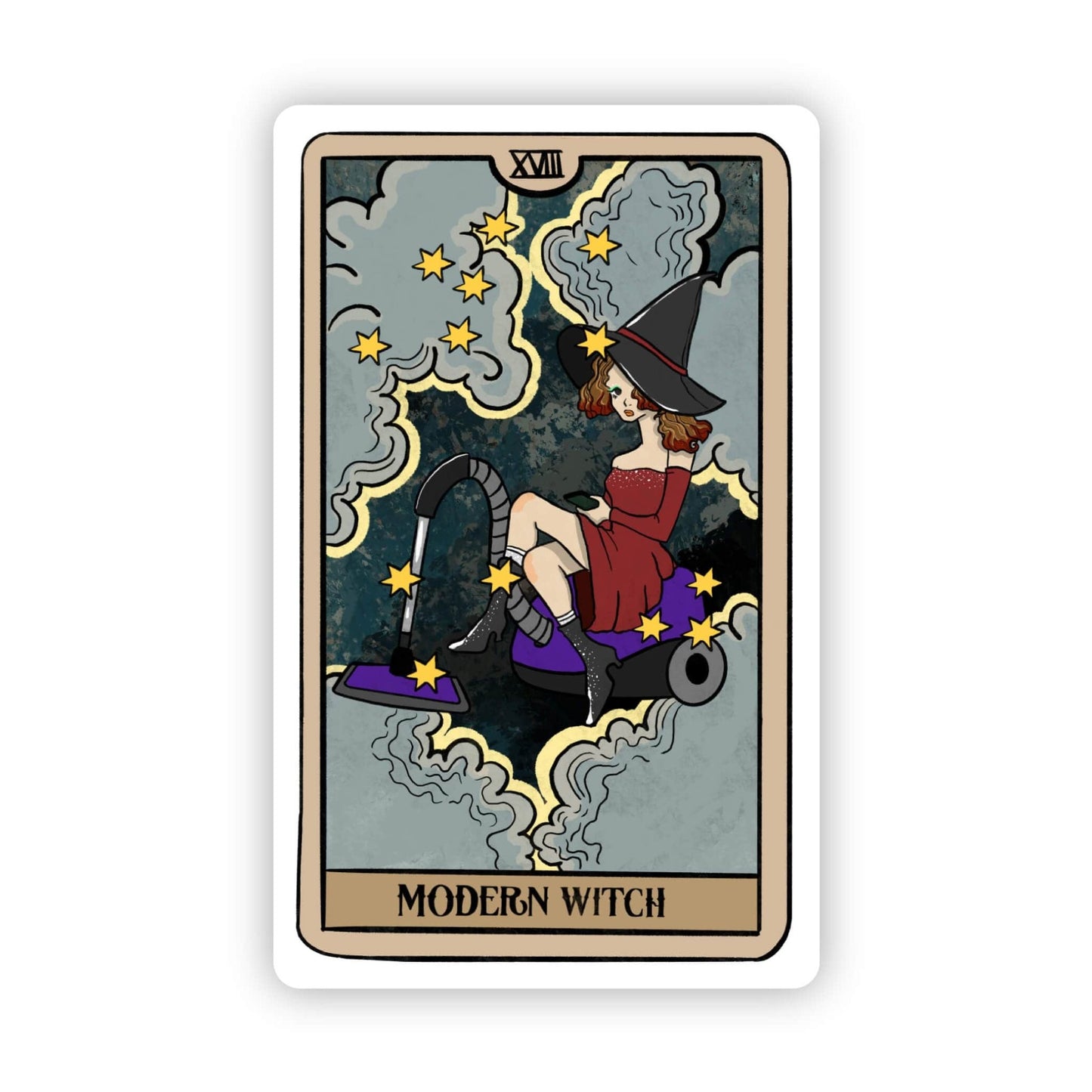 Modern Witch Tarot Card Sticker - Uptown Boutique Ramona