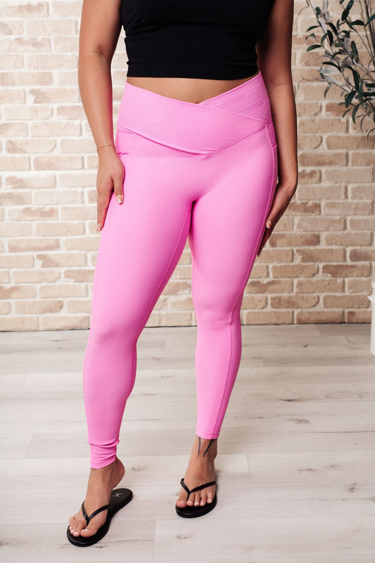 Molly Max Sculpt Leggings Pink (Online Exclusive) - Uptown Boutique Ramona