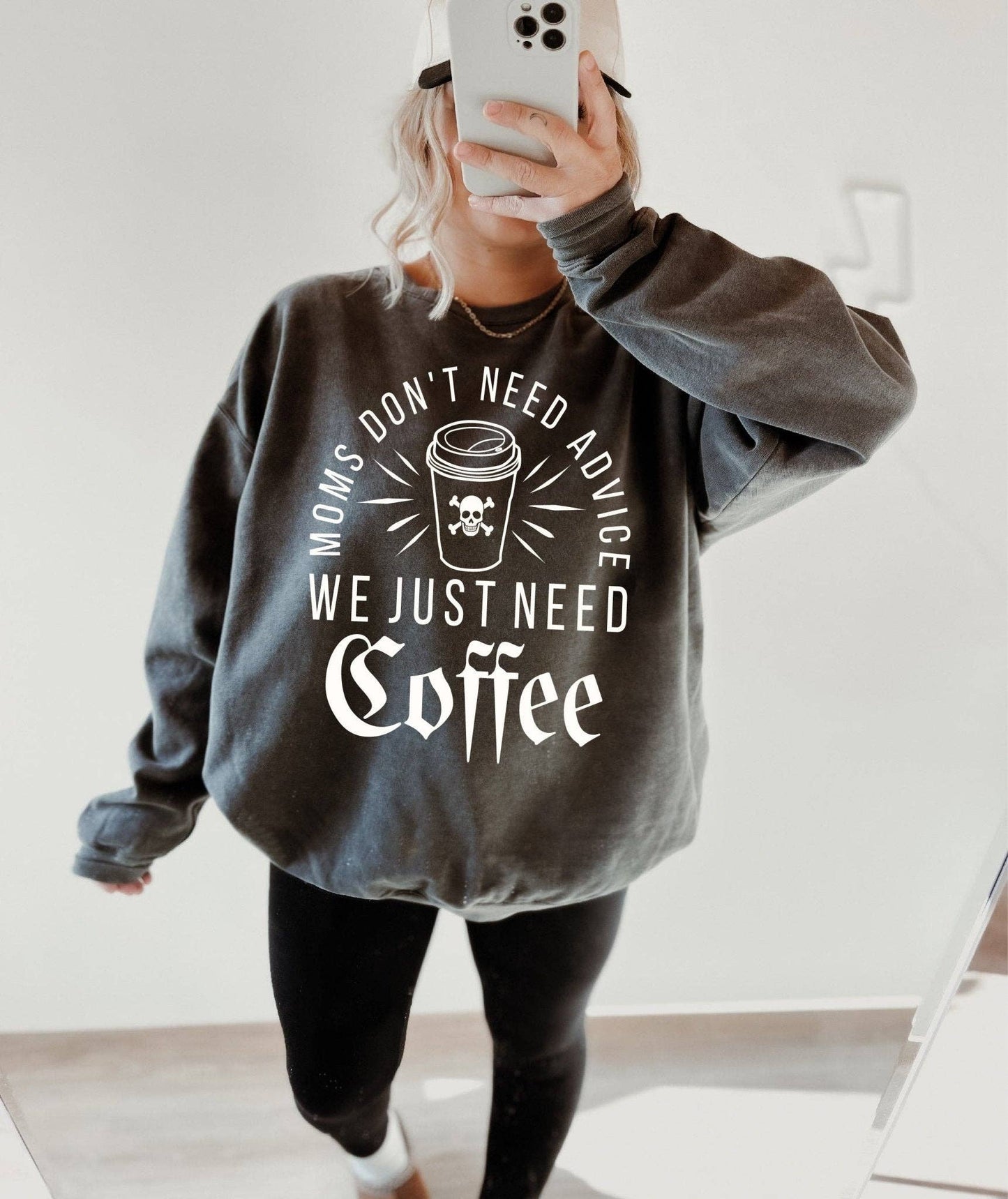 Moms Need Coffee Sweatshirt - Uptown Boutique Ramona