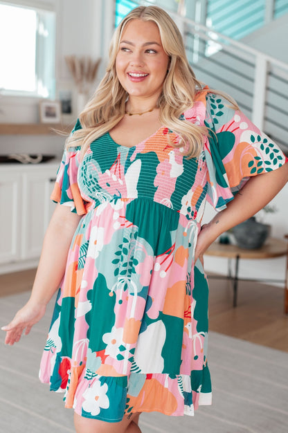 Monet's Garden Floral Dress - Uptown Boutique Ramona