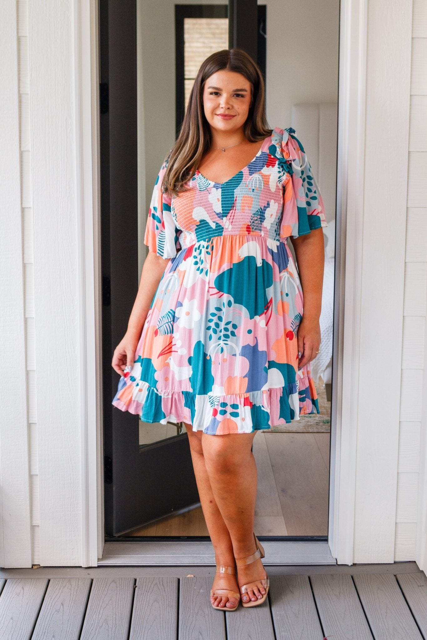 Monet's Garden Floral Dress - Uptown Boutique Ramona