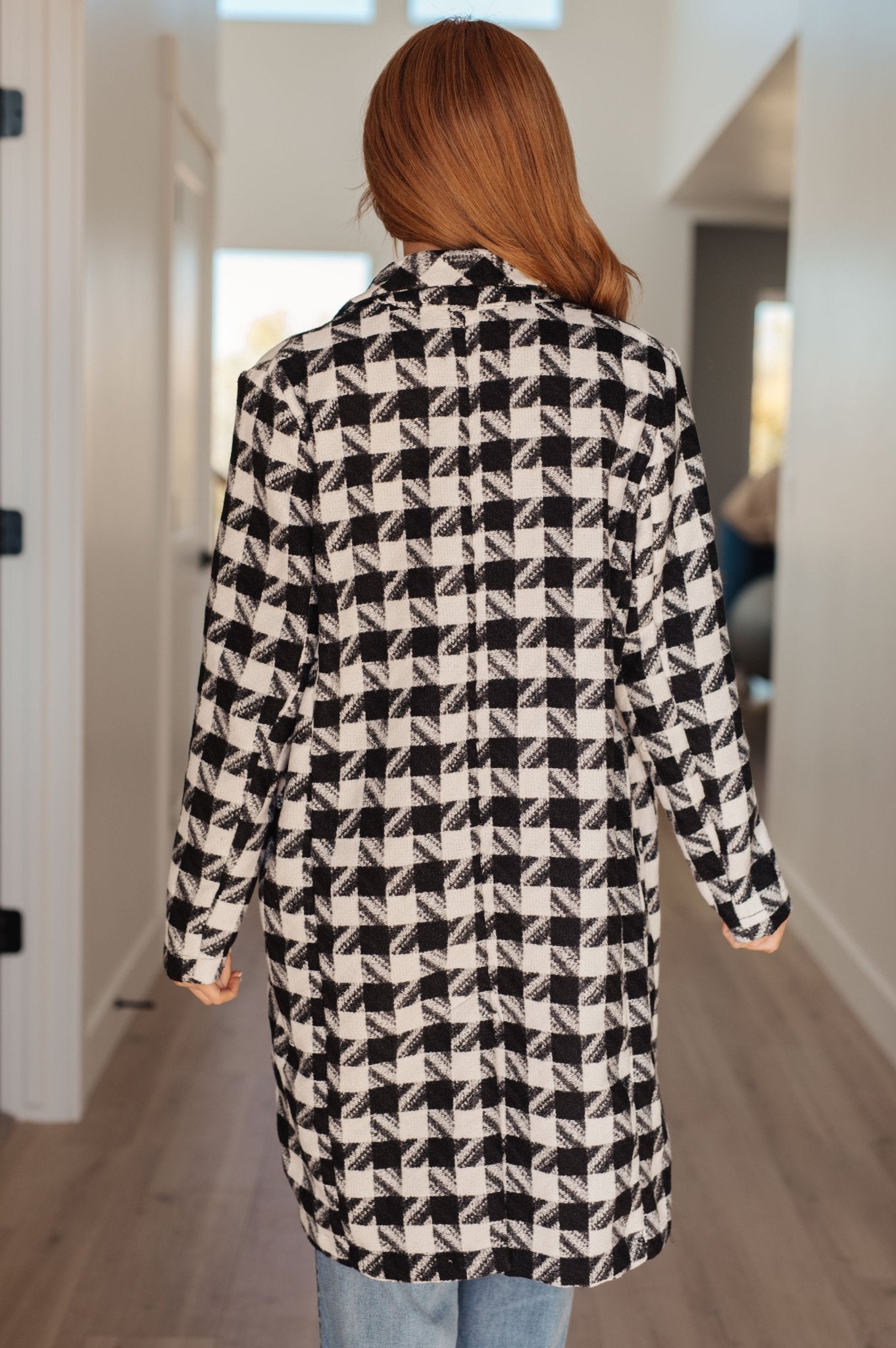 Monochromatic Moment Plaid Coat (Online Exclusive) - Uptown Boutique Ramona