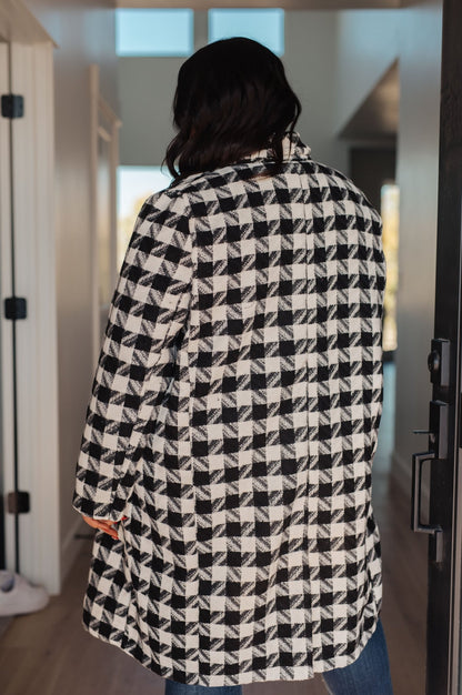 Monochromatic Moment Plaid Coat (Online Exclusive) - Uptown Boutique Ramona