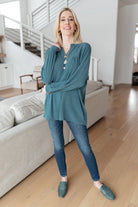 Moon Bay Top In Blue (Online Exclusive) - Uptown Boutique Ramona