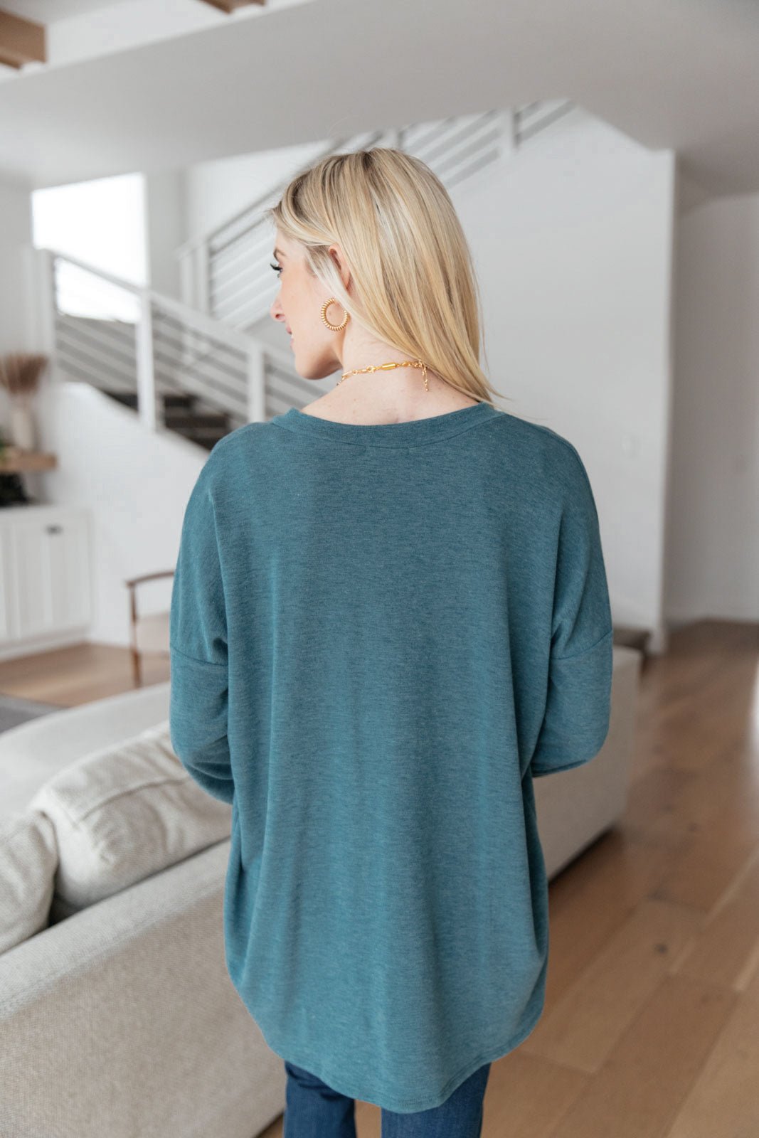 Moon Bay Top In Blue (Online Exclusive) - Uptown Boutique Ramona