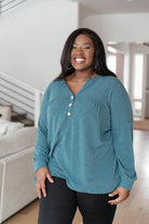 Moon Bay Top In Blue (Online Exclusive) - Uptown Boutique Ramona