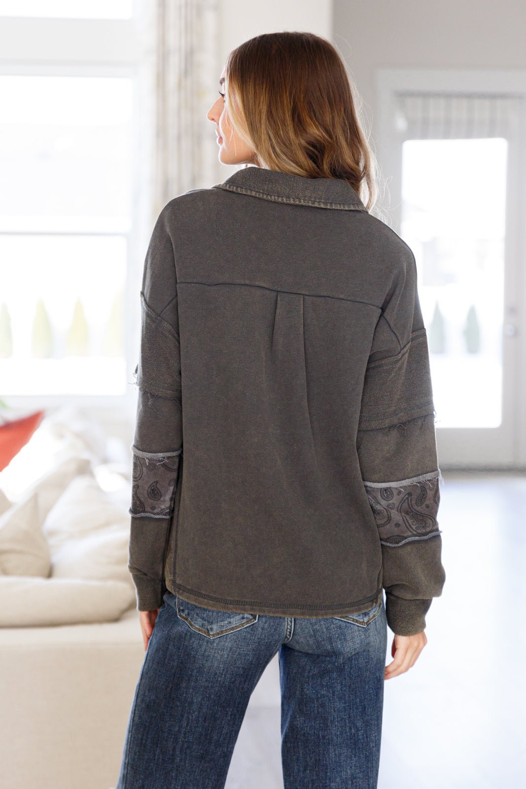 Moonstone Mineral Wash Pullover (Online Exclusive) - Uptown Boutique Ramona