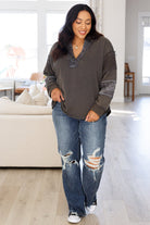 Moonstone Mineral Wash Pullover (Online Exclusive) - Uptown Boutique Ramona