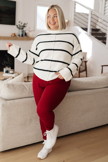 More or Less Striped Sweater (Online Exclusive) - Uptown Boutique Ramona