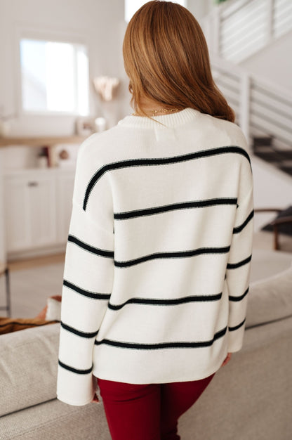 More or Less Striped Sweater (Online Exclusive) - Uptown Boutique Ramona