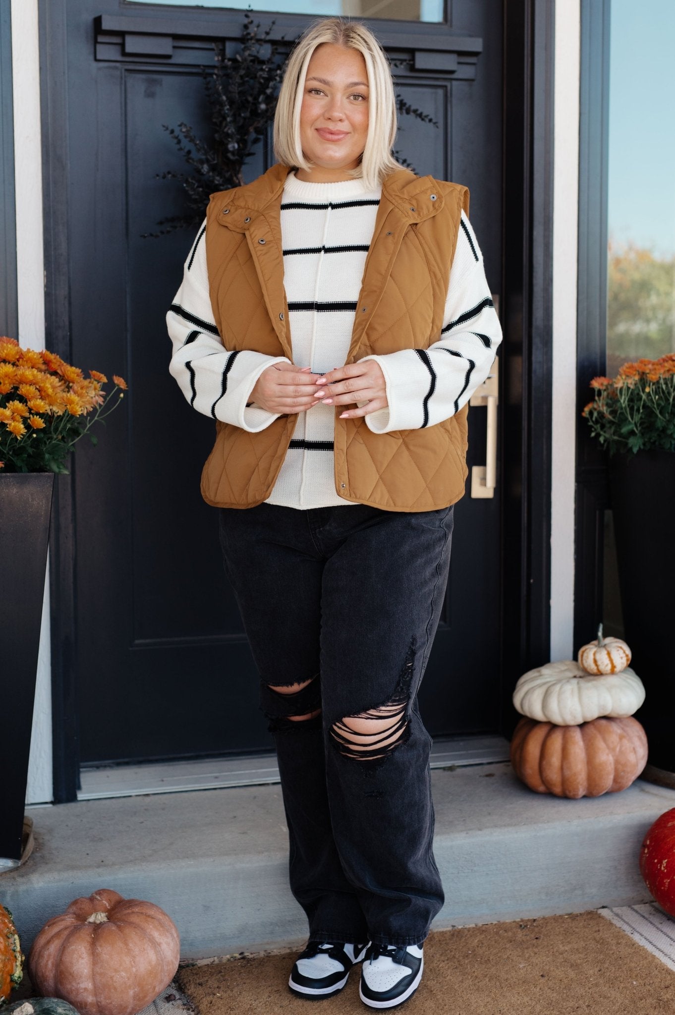 More or Less Striped Sweater (Online Exclusive) - Uptown Boutique Ramona