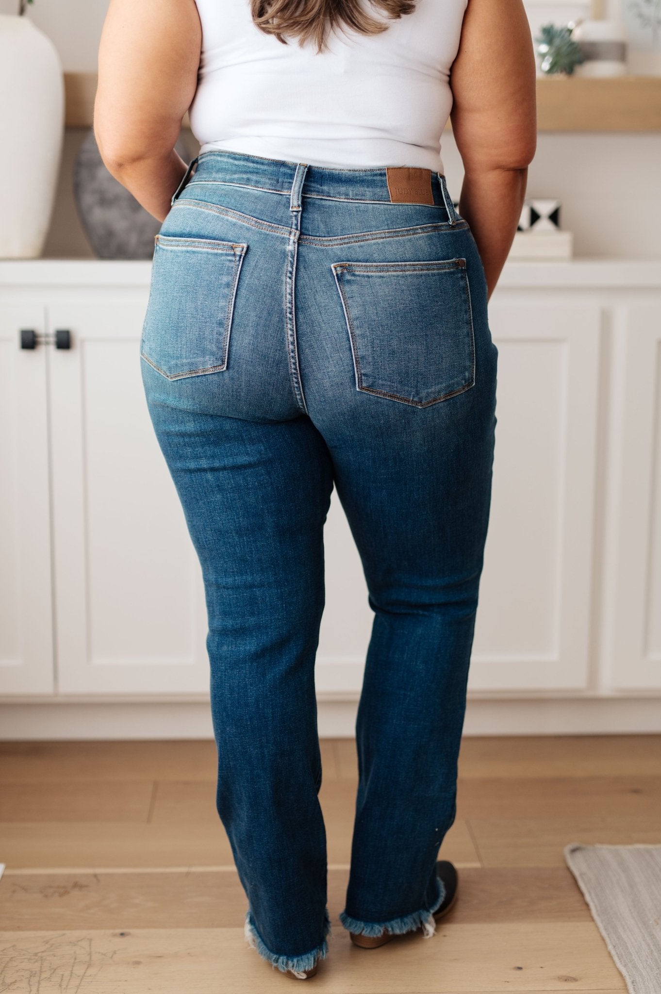 Morgan High Rise Distressed Straight Jeans (Online Exclusive) - Uptown Boutique Ramona