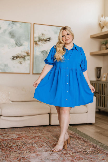 Morning Glory Button Down Dress (Online Exclusive) - Uptown Boutique Ramona